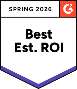 G2 Best Estimated ROI Spring 2026