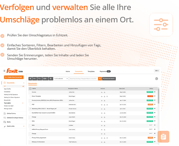 Umfassende Nachverfolgung von Dokumenten