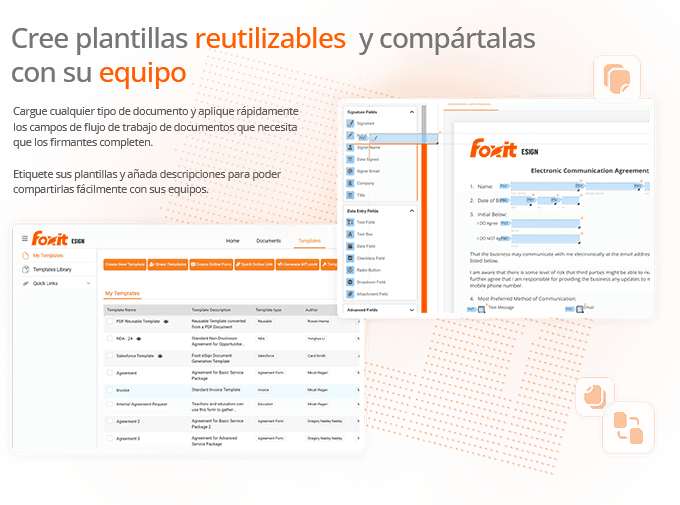 Plantillas PDF reutilizables