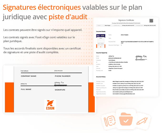 Signatures électroniques valables sur le plan juridique