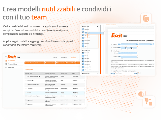 Modelli PDF riutilizzabili